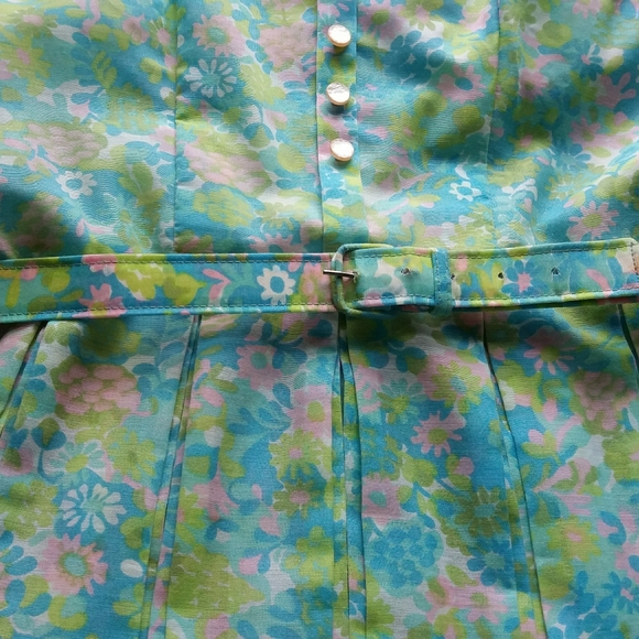 Vintage Pastel Floral Dress - Picture 6 of 11